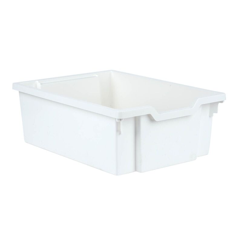 Medium container white, with beige runners