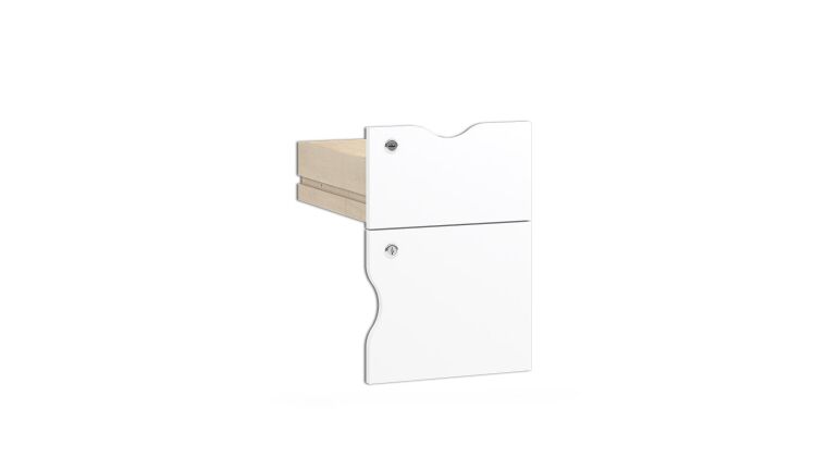 Door and drawer for Feria desk, white laminated chipboard - 6512724HEX.jpg