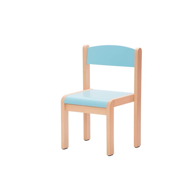 Beech chair Novum H.31 cm light blue