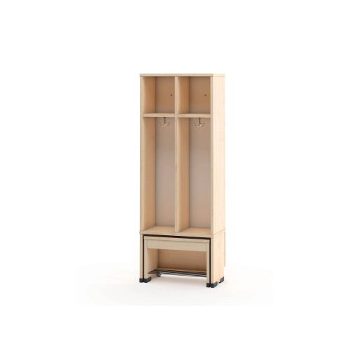 Cloakroom with a moveable seat - universal body 2, seat height: 26cm - 6512476EX